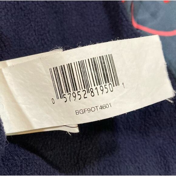 Joe Fresh Kids Girls Navy Apple Puffer Vest Detachable Hood 6-12 Months - Picture 4 of 8